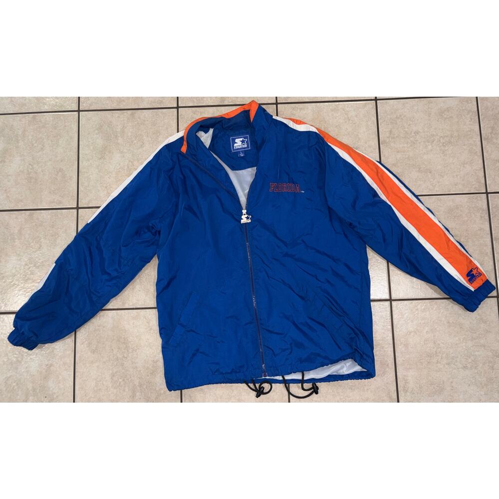 Vintage Starter Florida Gators Jacket size large men’s Nylon Blue orange